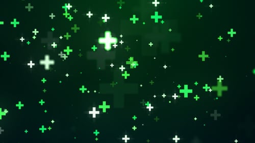 Abstract Digital Plus Sign Particles Loop Background