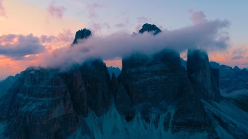 National Nature Park Tre Cime In the Dolomites Alps. Beautiful Nature of Italy.