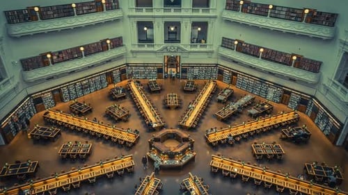 Timelapse of huge library
