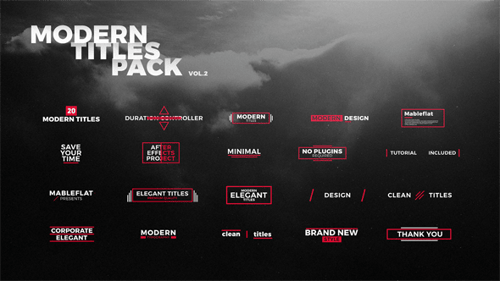 Modern Animated Typography Titles and Lower Thirds Pack