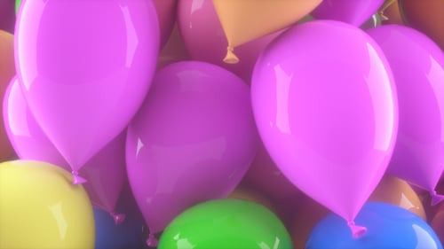 Vibrant Colorful Balloons Animated Celebration Background