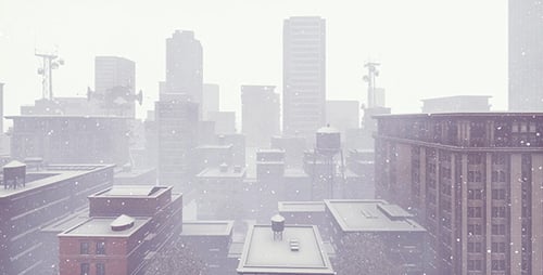 Paisagem urbana no inverno