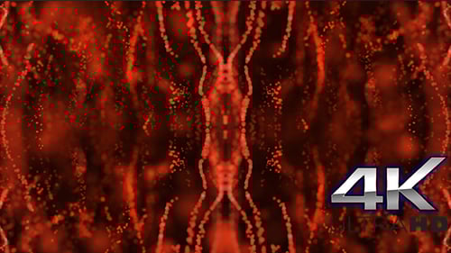 Seamless Abstract Red Particle Stream Motion Background