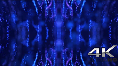 Abstract Blue and Purple Particle Stream Background Loop
