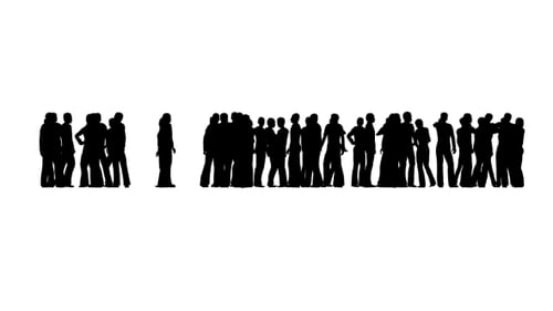 Growing Crowd Silhouettes Animation
