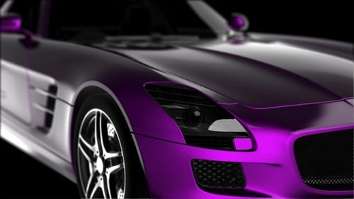 Futuristic Sports Car Dynamic Color Change
