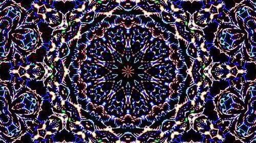 Abstract Glowing Kaleidoscope Pattern Loop