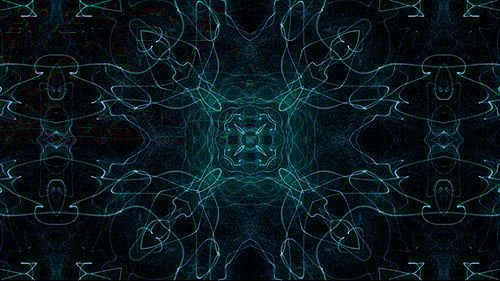 Abstract Glowing Fluid Lines Symmetrical Motion Background