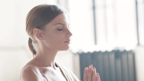 Blonde Woman Meditating