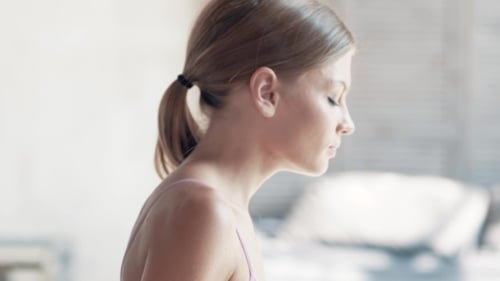 Woman Doing Low Impact Exercises Indoors