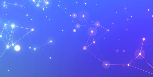 Abstract Tech Network Connections Blue Gradient Background Loop