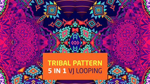 Vibrant Ornate Geometric Kaleidoscope Loop Background