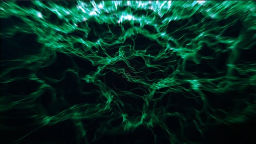 Green and Blurred Waves Background Loop