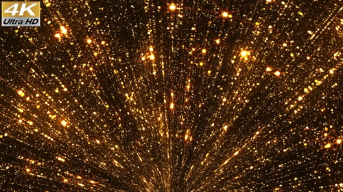 Partículas de oro en ascenso 4K