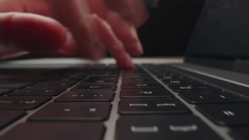 Typing on Laptop Keyboard