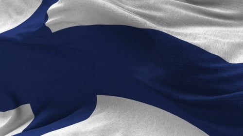 Realistic Waving Finland Flag Background Animation