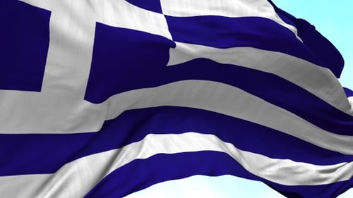 Realistic Waving Greek Flag Animation