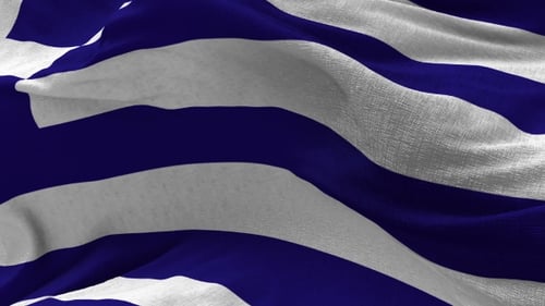 Realistic Waving Greece Flag Loop Seamless Animation