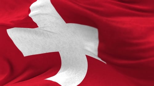 Realistic Waving Flag of Switzerland for National Identity Projects