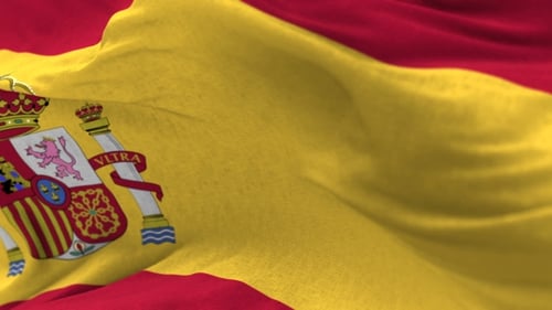 Realistic Waving Spain Flag for National Identity and Events
