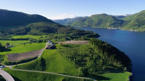 Aerial Footage Beautiful Nature Norway.