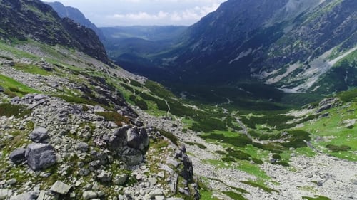 Aerial View of Mountains Landscape