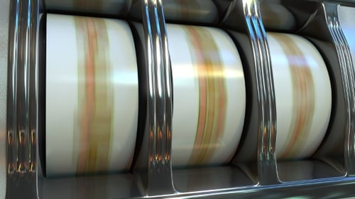 Slot Machine with US Dollar Currency Symbols