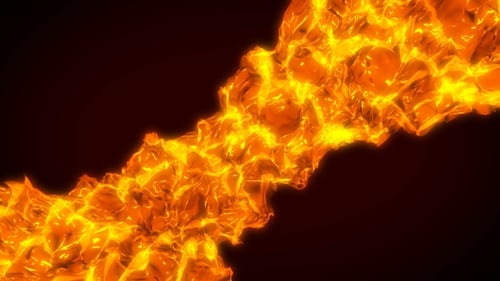 Computergenerierte Videoanimation der fließenden Lava