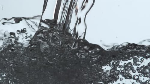 Water Ripples and Bubbles in Close-Up Detail