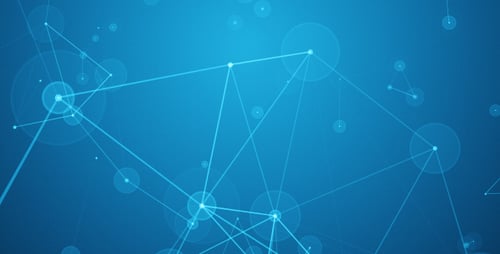 Abstract Blue Geometric Network Technology Loop Background