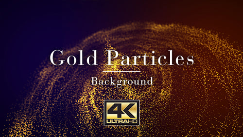 Dynamic Golden Particle Wave Abstract Background