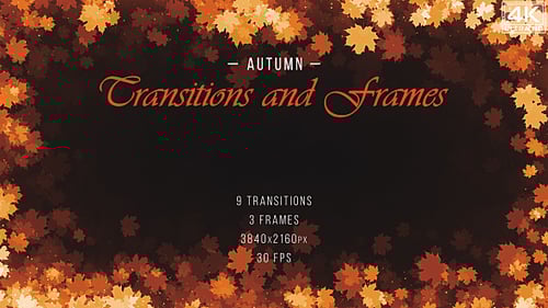 Autumn Falling Leaves Video Transitions and Frames Pack