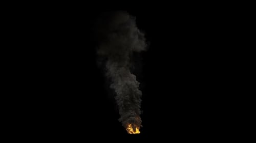 Fumée et incendie à grande échelle
