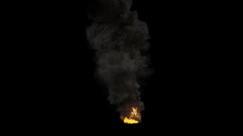 Fumée et feu à grande échelle