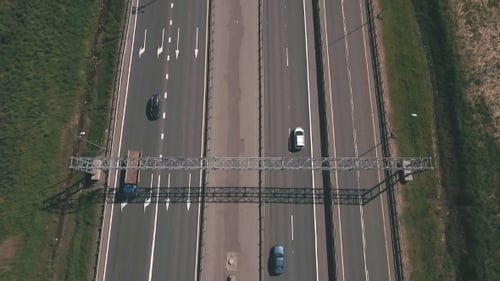 Aerial View of Highway in Russia