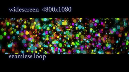 Animated Widescreen Colorful Bokeh Particles Background Loop