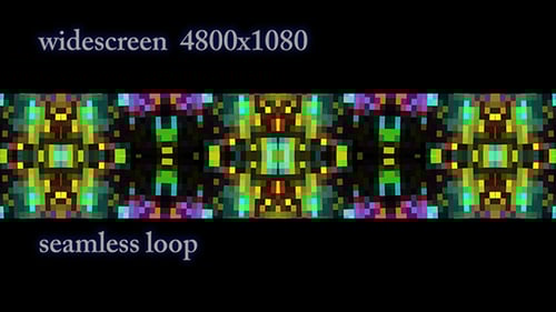 Digital Pixel Art Kaleidoscope Seamless Loop Background