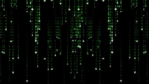 Falling Green Matrix Code