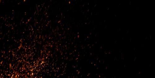Glowing Abstract Fiery Particles Overlay Effect