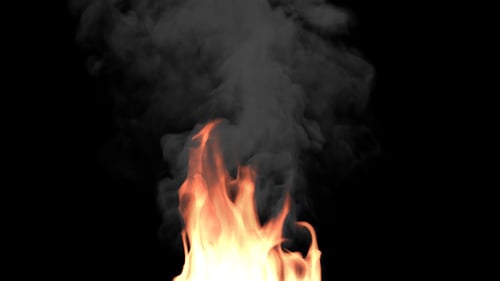 Realistic Fire and Smoke Animated Visual Effect