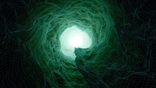 Digital Green Tunnel