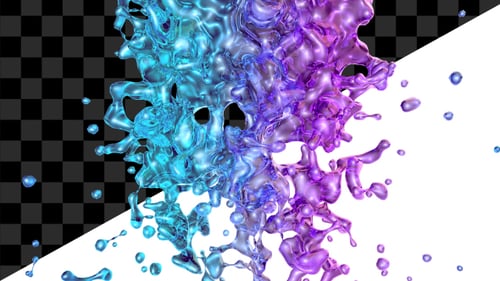 Falling Blue Liquid
