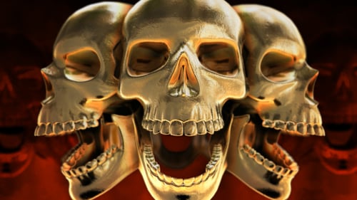Golden Skull VJ Schleife