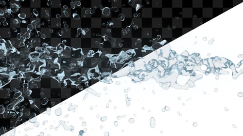 Realistic Water Splash Element with Alpha Channel