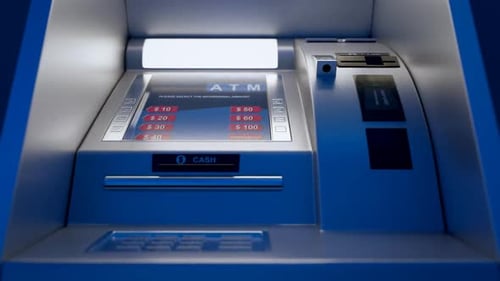 The ATM is used by bank customers to withdraw money and check account ballance.