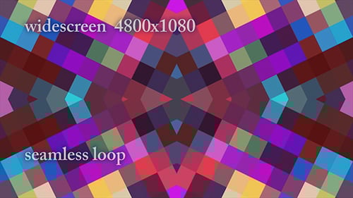Colorful Pixelated Geometric Kaleidoscope Seamless Loop Background