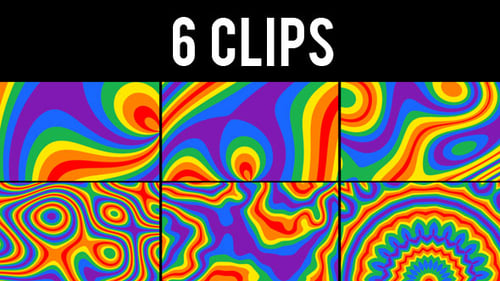 Vibrant Rainbow Abstract Fluid Motion Backgrounds Pack