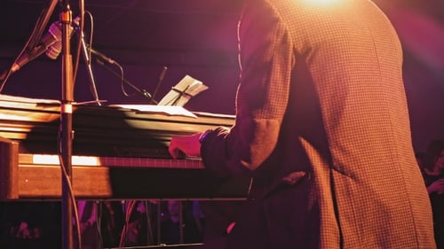 Pianist Plays Beautiful Music at a Concert