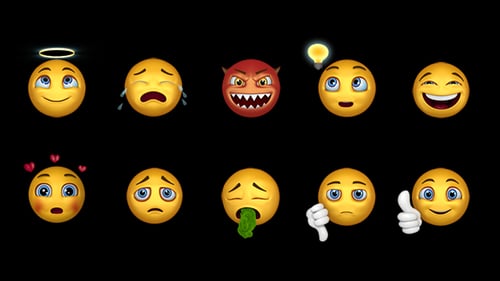 3D Animated Emoji Pack with Various Emotions