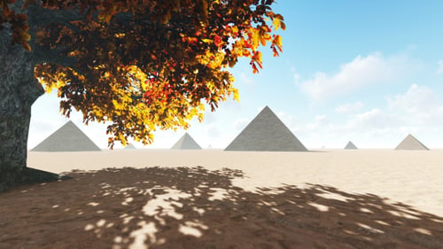 Pyramides dans le sable